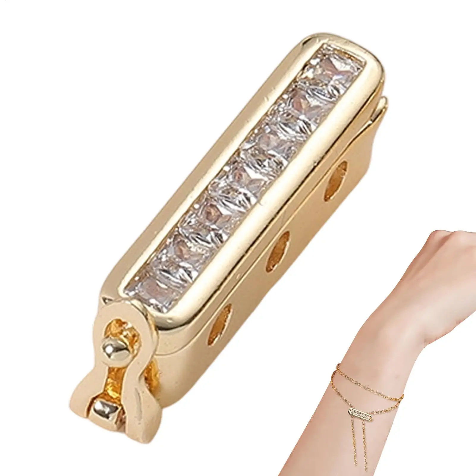 Necklace Shortener Clasp Beading Bracelet Fixing Clip Jewelry Adjuster Buckle Component Supplies For Travel Commuting Party home