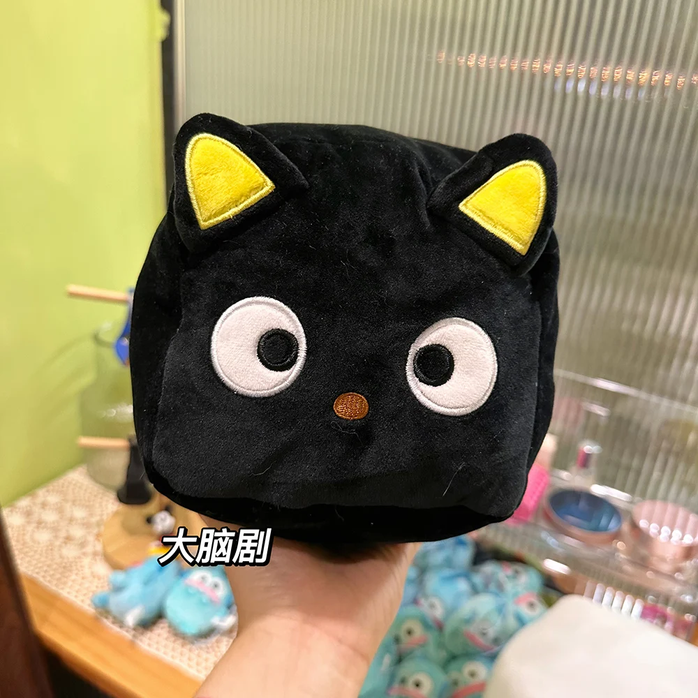 Chococat Square Plush Toy Black Cat Stuffed Animals Kawaii Cute Anime Plushie Baby Girls Kids Toys for Children Gift