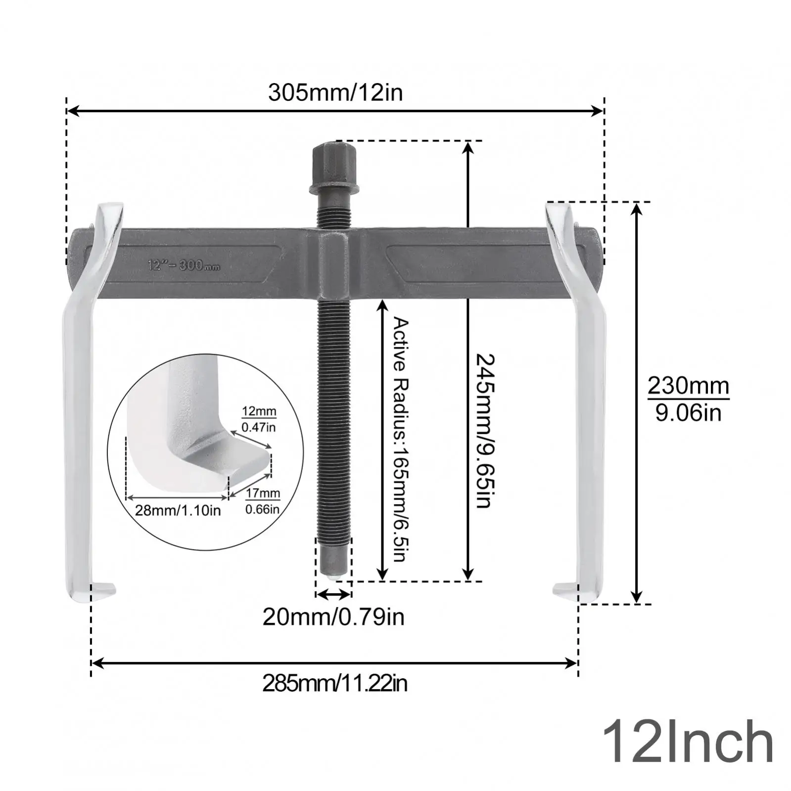 Dispositivo de elevación separado para reparación de automóviles, herramientas manuales con correa de extremo, diseño antidesmontaje, extractor de cojinetes de dos garras