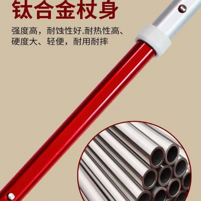 Titanium alloy retractable guide cane, foldable outdoor blind rod