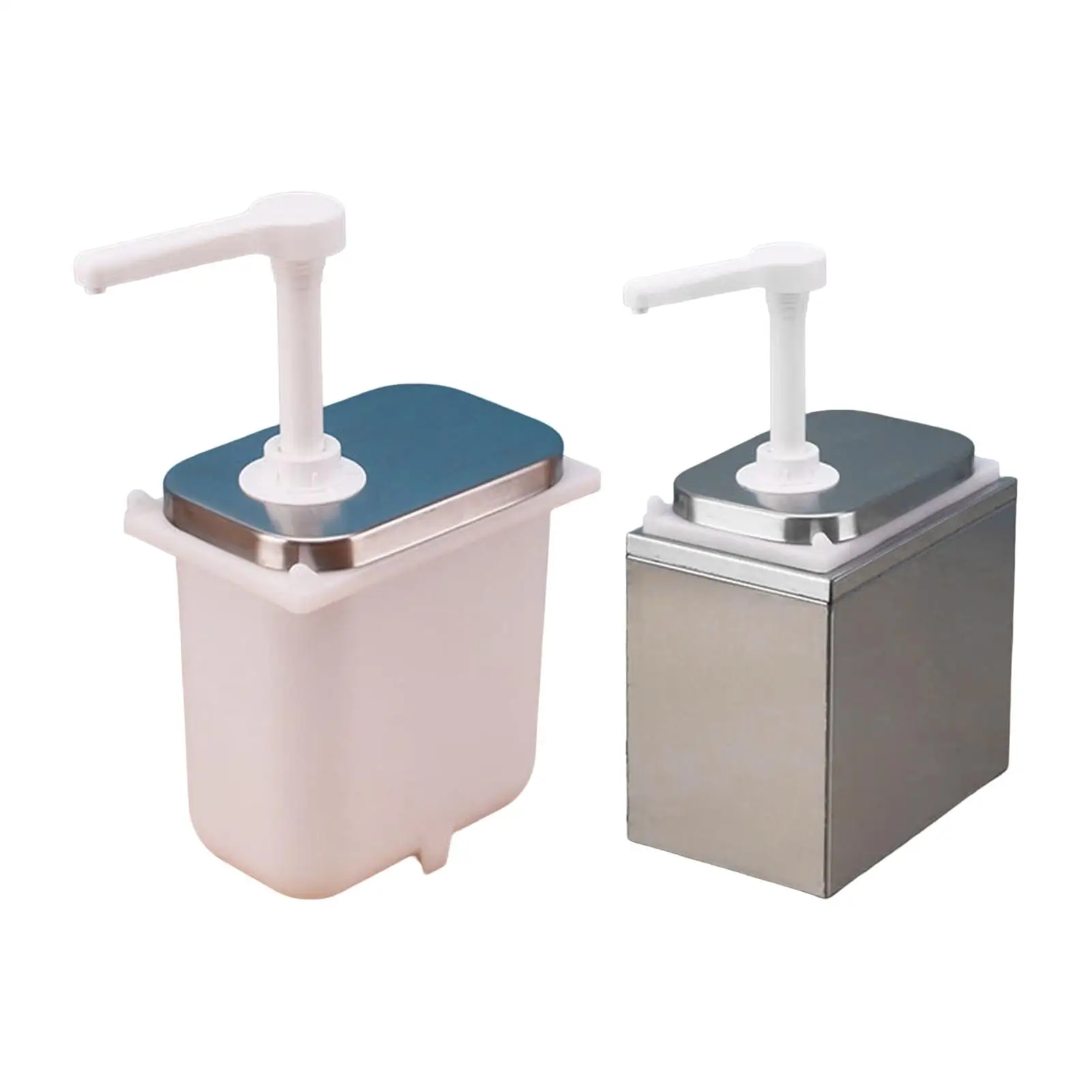 Condiment Pump Dispenser 2.5L Press Sauces Syrups Salad Seasoning Sauce Pump Station for Home Restaurant Commercial Buffet