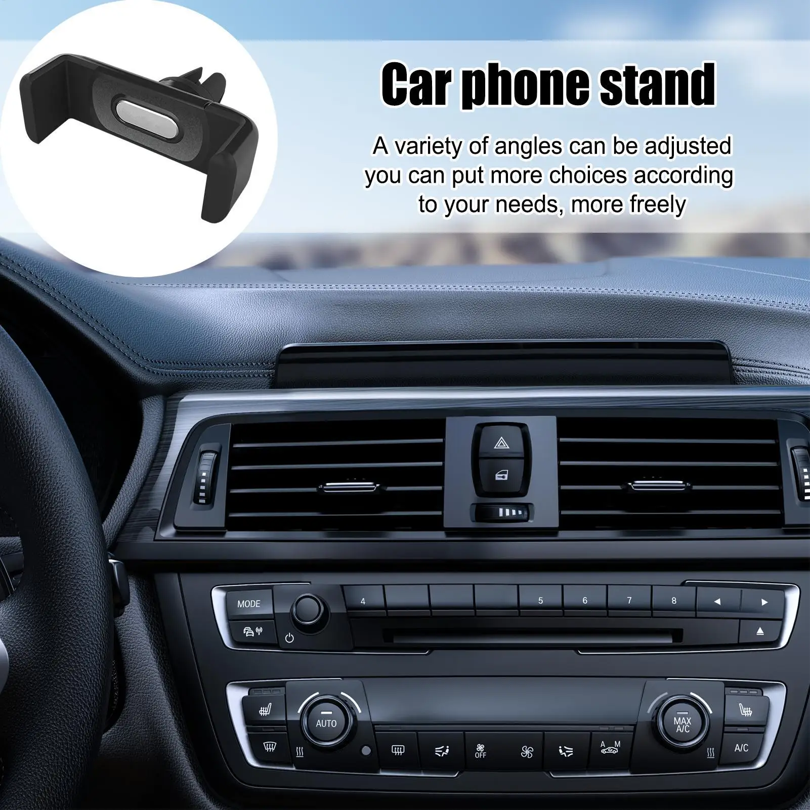 Car Cell Phone Holder Car Dashboard Phone Mount Auto Air Vent Mount Shockproof GPS Clip Smartphone Stand for Car Phone