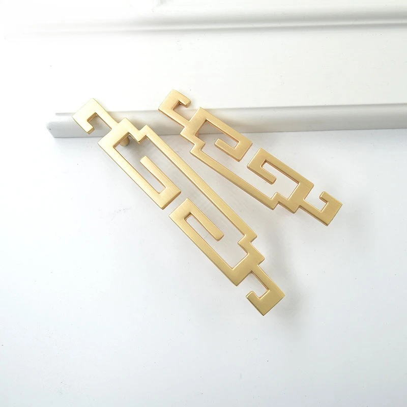 New Chinese-style cabinet and wardrobe door handles, square and simple, drawer door handles, cabinet door handles