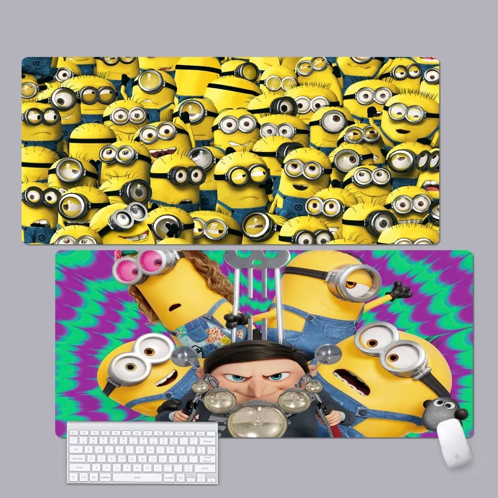 Cartoon Cute M-Minions Mousepad Large XXL Desktop Desk Mat Kawaii Gaming Accessories Students Writing Pad Desktop Mat