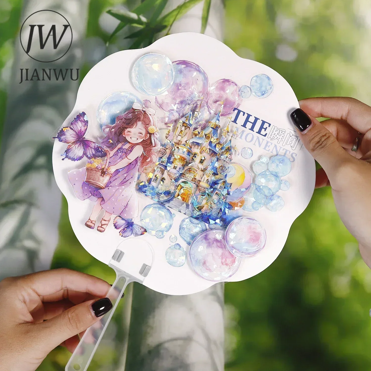 JIANWU Bubble Adventure Series Dream Bubble Landscaping Material Collage PET Sticker Creative DIY Journal Stationery