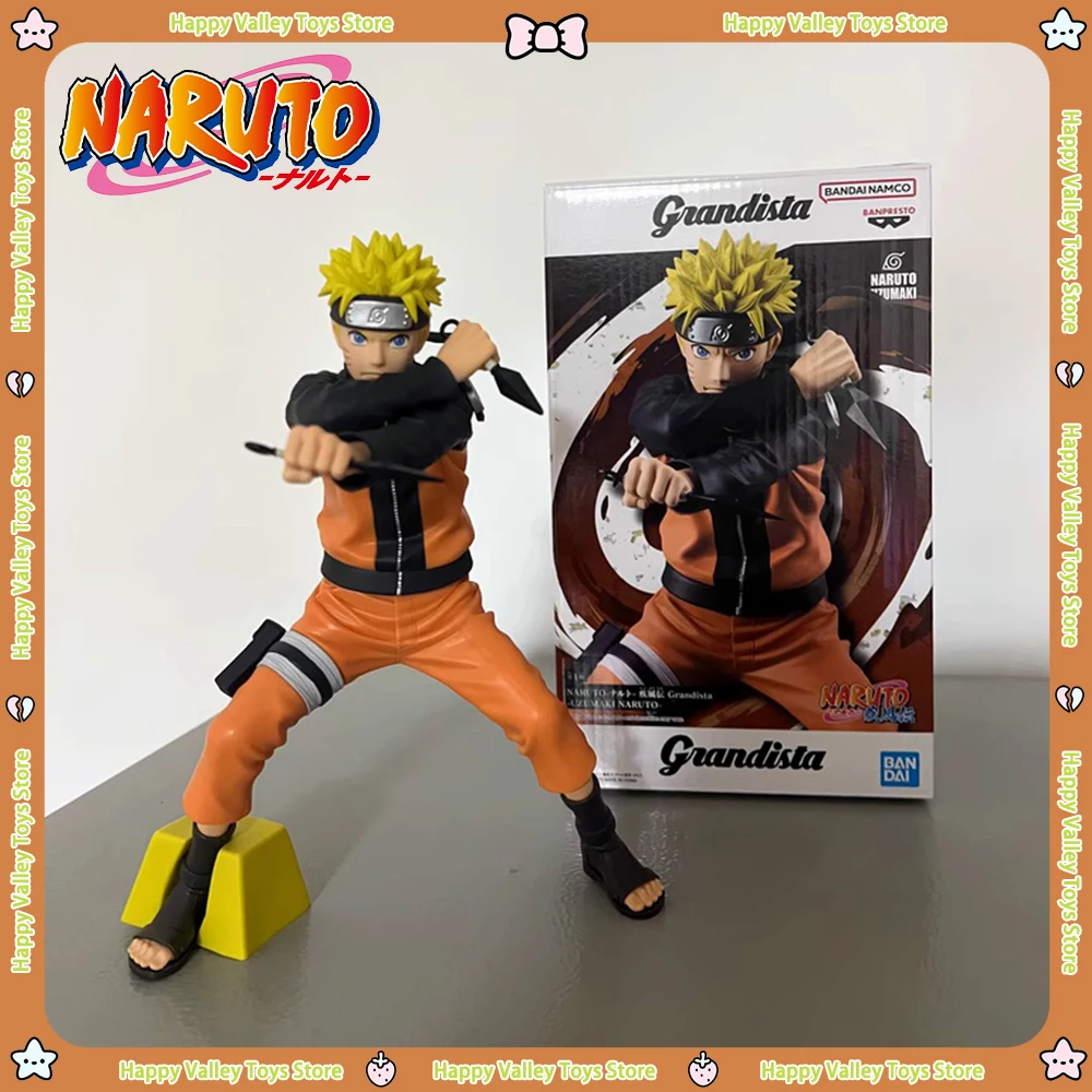 Figura Original de Anime Banpresto Naruto Grandista Uchiha Sasuke figura de acción Shippuden juguete coleccionable modelo chico regalo de cumpleaños