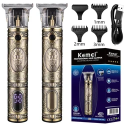 Kemei-700B elétrico pro li clippers barbeiro 0mm aparador de cabelo profissional máquina de corte de cabelo barbearia escultura barba cabelo styling ferramenta