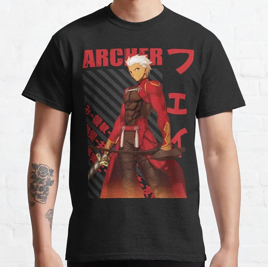 

Fate - Archer Gift t shirt for Anime lover 0512 Cartoon video game Graphic T shirts Cute Y2K clothes Large size Tops S-6XL