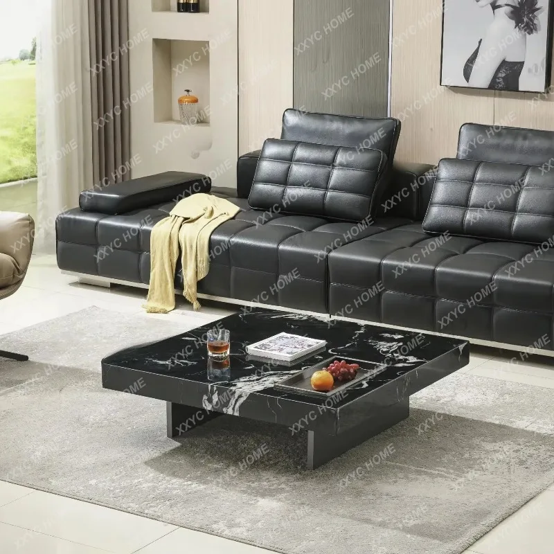 XX Imported natural marble coffee table square  light luxury living room high-grade luxury stone coffee table