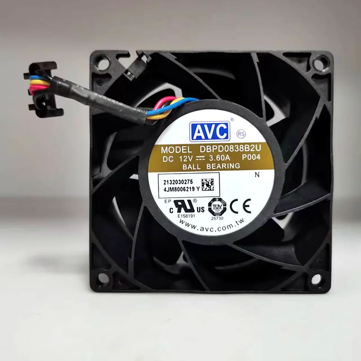 

DBPD0838B2U 12V 3.6A 8038 Double Ball Ultra Large Air Volume Fan