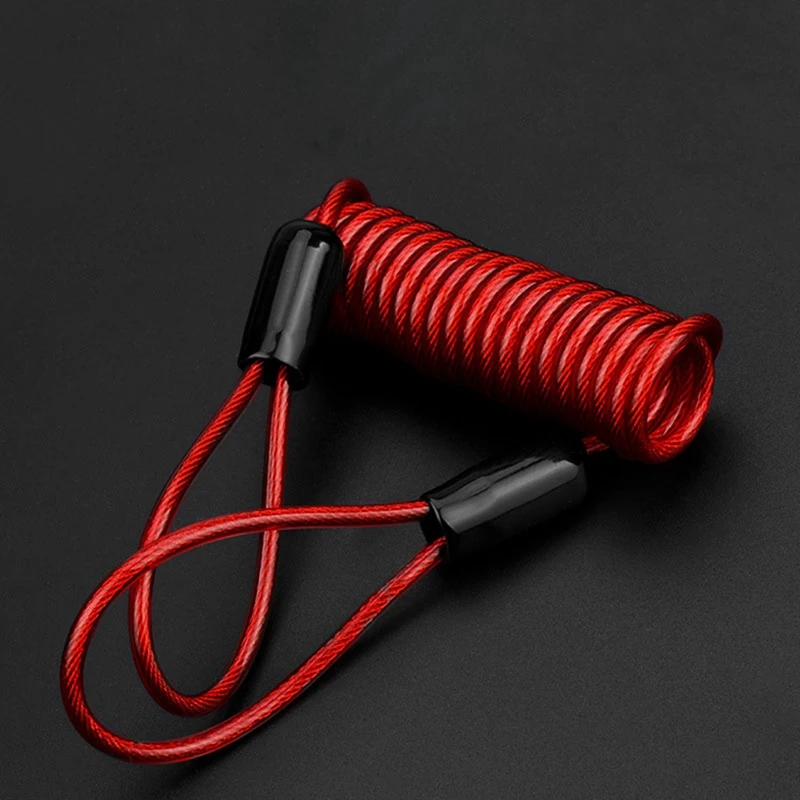 2 Piece Bicycle Disc Brake Lock Reminder Rope Wire Rope Red PVC+Steel Wire Brake Safety Rope For Motorcycle Bicycle Electric Car