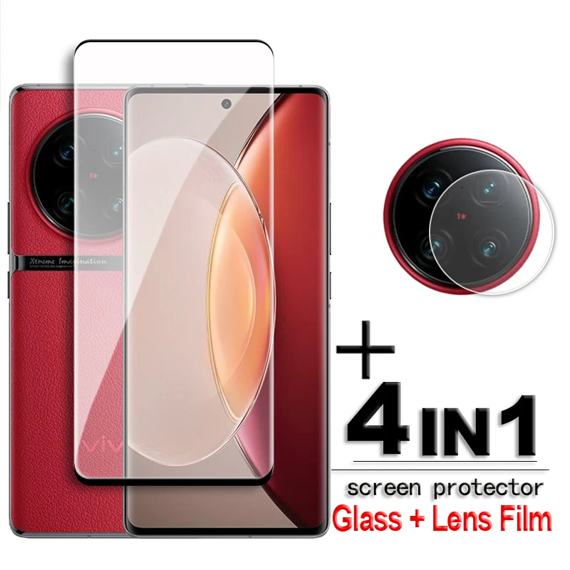 

For Vivo X90 Pro Plus Glass 3D Full Cover Curved Screen Protector For Vivo X90 Pro Tempered Glass Vivo X90 Lens Film 6.78 inch