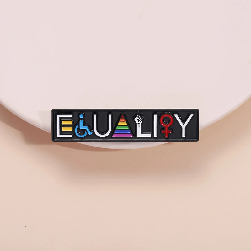 Uguaglianza LGBT Arcobaleno Orgoglio Spilla smaltata Black Lives Matter Social Justice Spilla in metallo Distintivo da bavero Regalo di gioielli per gli amici ﻿