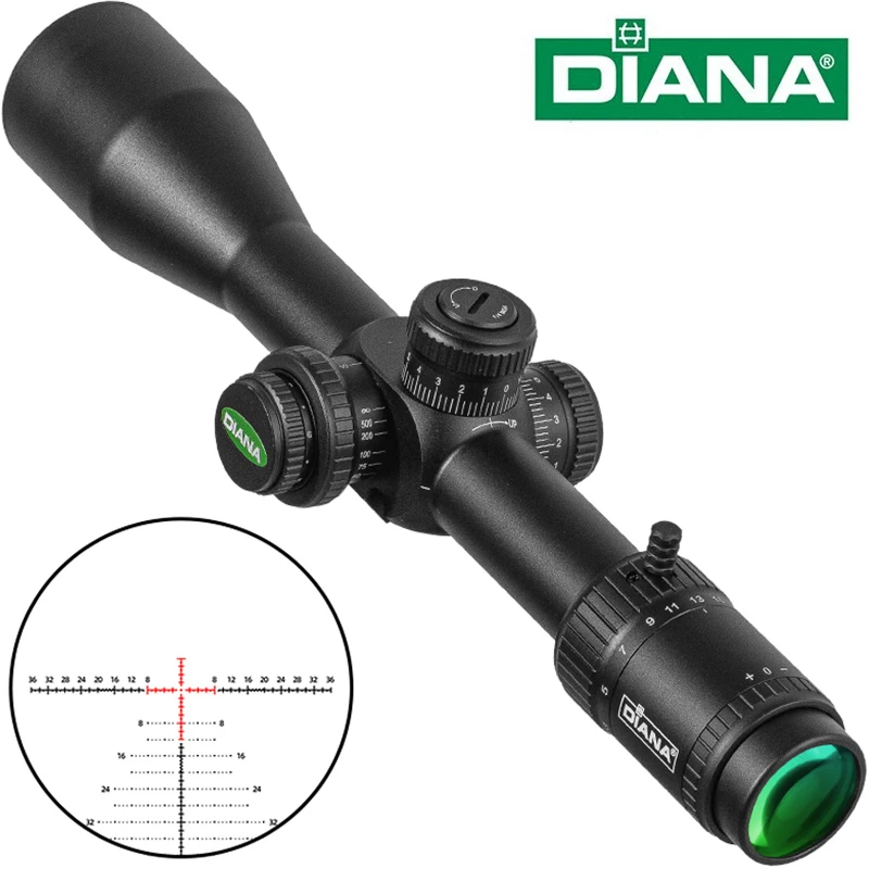 DIANA 3-18X44 Scope SFIR FFP Scope First Focal Plane Scope Hunting Riflescopes Red Illuminated Shooting Optical Sight