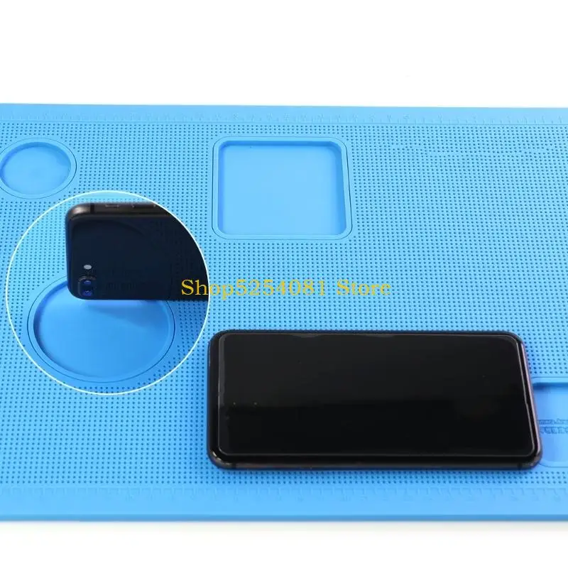 AXYC Phone Repair Work Pad for Screen Film Installation with Textured Work Area and Tray Layout for DIY Daily Service Use