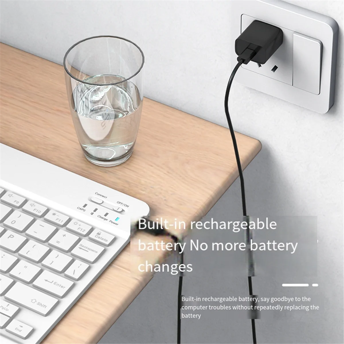 شعبية 10 بوصة لوحة المفاتيح الخلفية بلوتوث المحمولة البسيطة كتم لوحة المفاتيح B