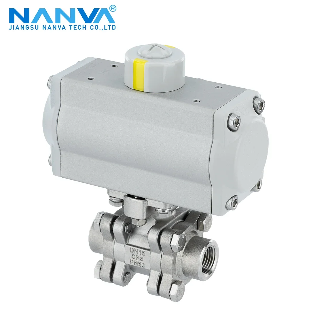 NANVA Pneumatic Stainless Steel Anti Static Medium Pressure Internal Thread Ball Valve 2000WOG PN63 Q611F-63P