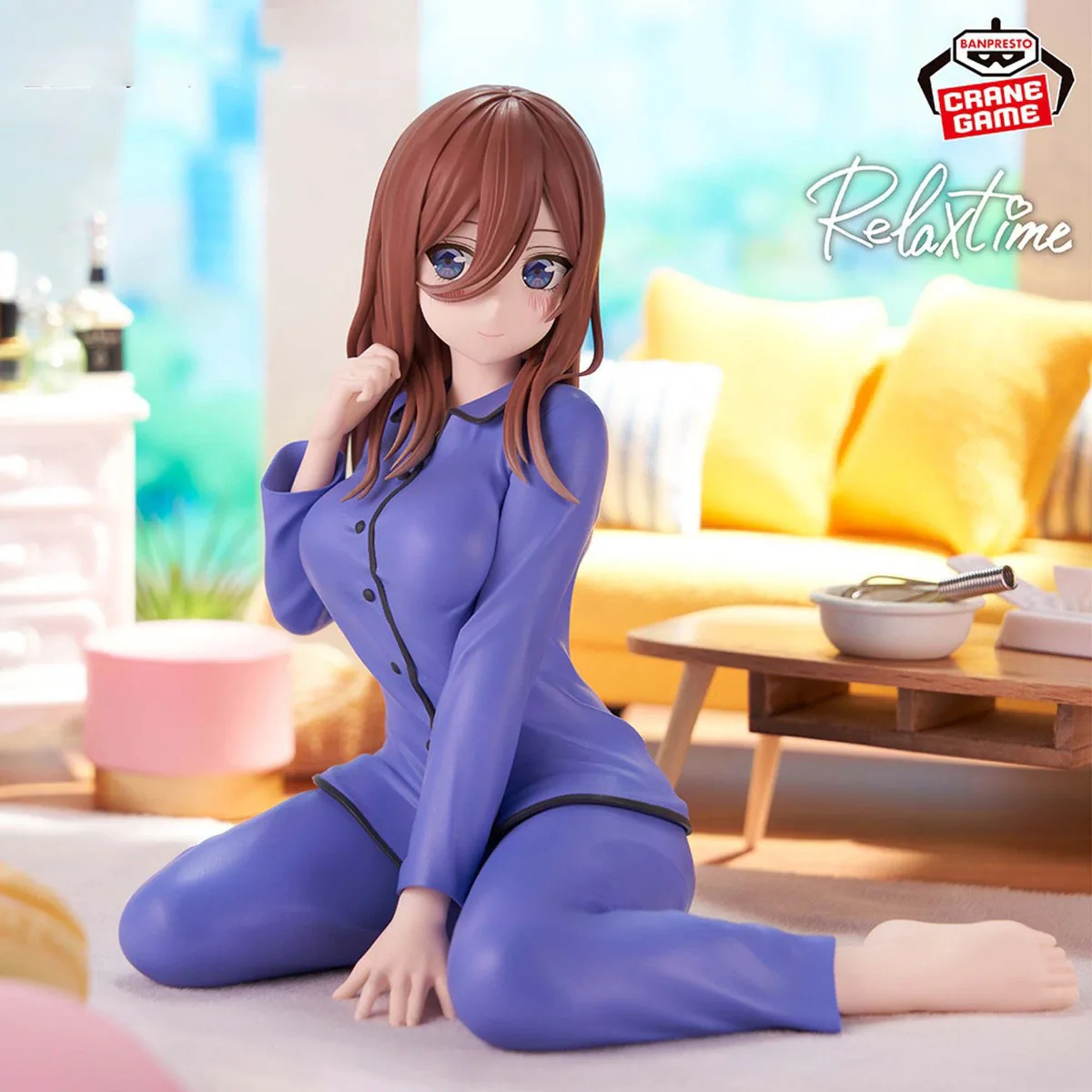 12cm Banpresto Relax Time The Quintessential Quintuplets Nakano Miku Anime Figure Action Figure Model Decoration Collection