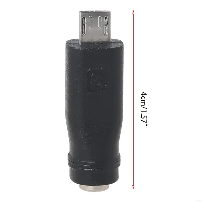 Adaptador masculino Micro USB Q5WA 5.5x2.1 mm Adaptador alimentación femenina para teléfono móvil