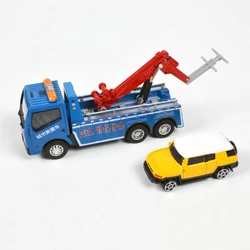 Straßen rettungs anhänger im Maßstab 1/60 aus Aluminium Spielzeug Modell LKW Metall Druckguss LKW mit Sammlung Spielzeug für Kinder Geschenk b279