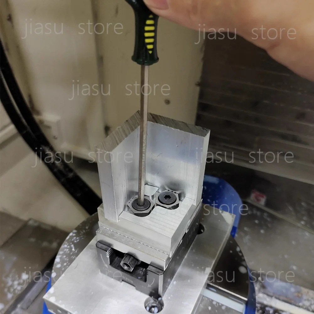 Hexagonal side top eccentric fixture cnc numerical control batch parallel side fixing tooling vice multi-station machine tool
