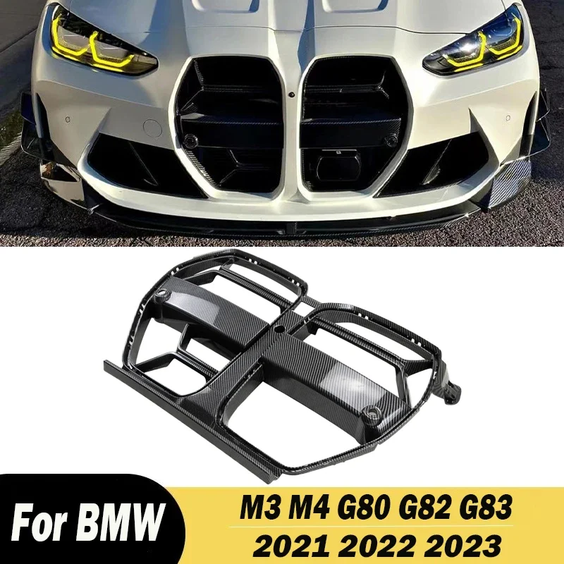 For BMW M3 M4 G80 G82 G83 2021 2022 2023 Car Front Bumper Center Grille Grills Facelift Racing Grills  Body Kits