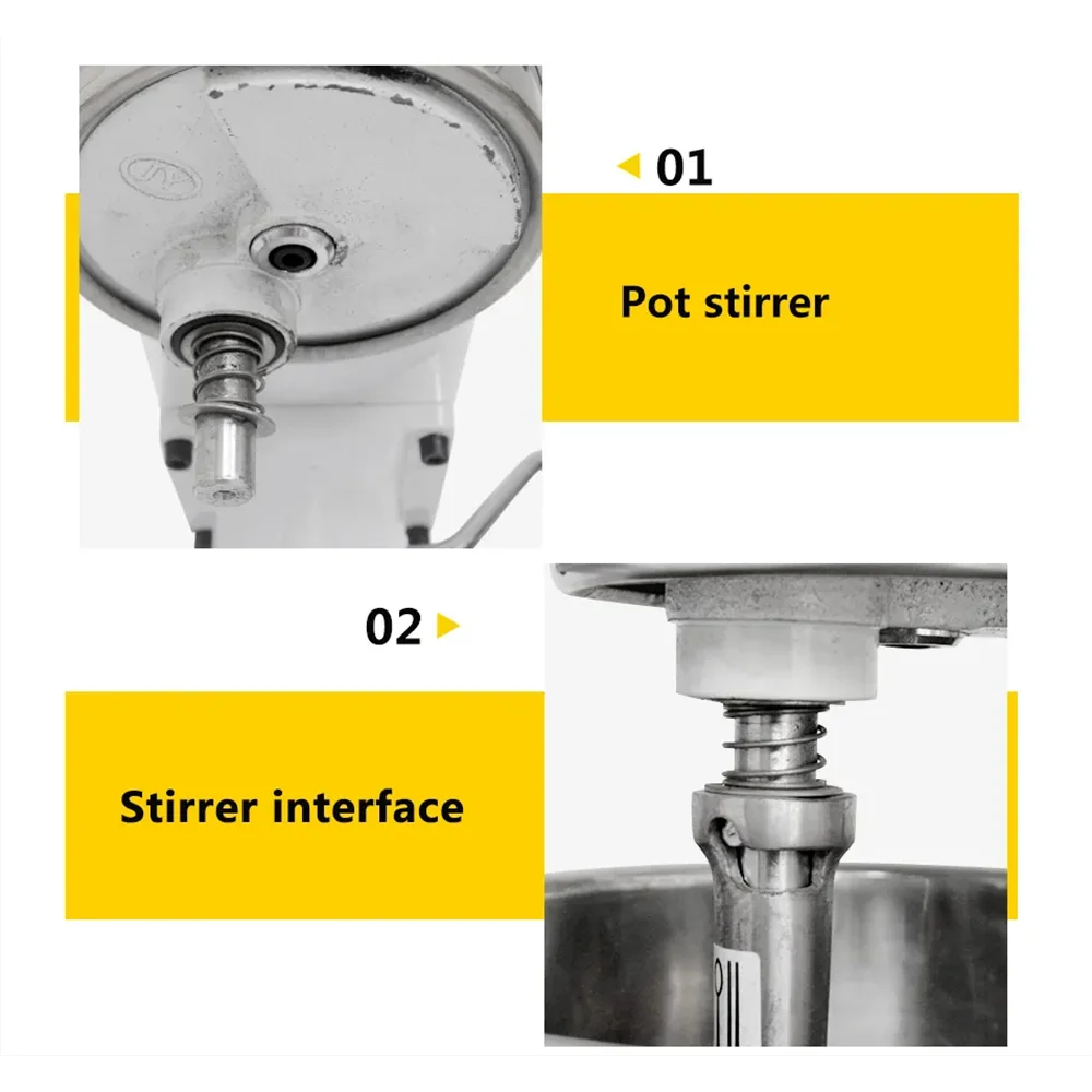 후크 프로세서가있는 5LStand 믹서 전기 계란 비터 스테인레스 스틸 반죽 케이크 크림 음식 요리사 기계 상업용 Baking220V
