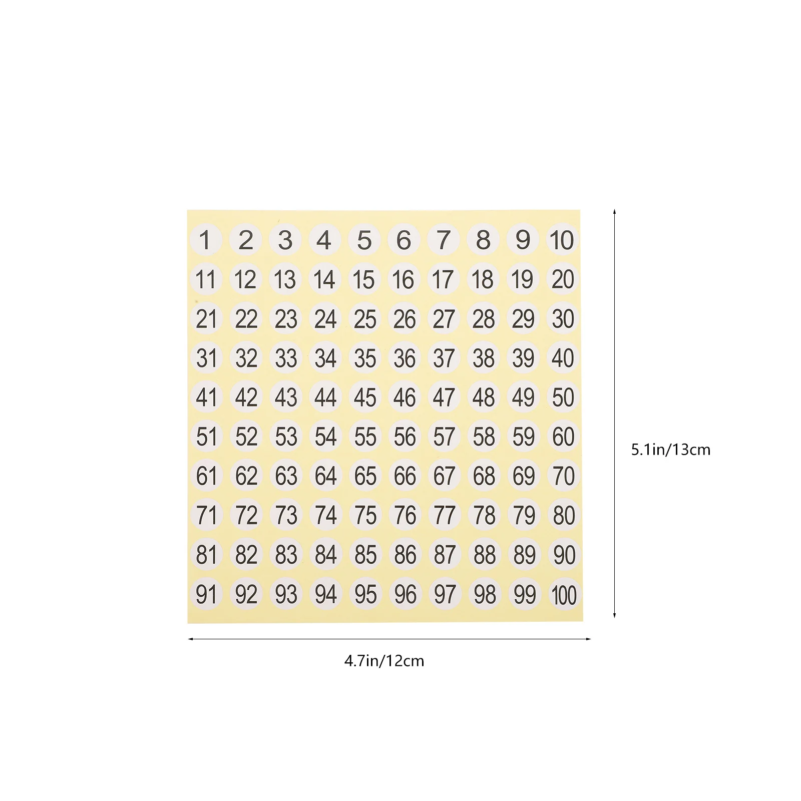 15 قطعة تسميات أرقام صغيرة مستديرة ذاتية اللصق أرقام ملصقات 1-100 للمنزل مكتب الفصول الدراسية تخزين منظمة الايداع #3