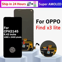Super AMOLED X3Lite Display Screen For OPPO Find X3 Lite CPH2145 LCD Display Touch Panel Screen Digitizer Assembly