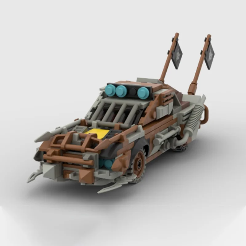 283 Uds. MOC Zombie Doomsday Muscle Car Carsed modelo bloques de construcción regalos de navidad idea creativa juguete educación ladrillo cumpleaños