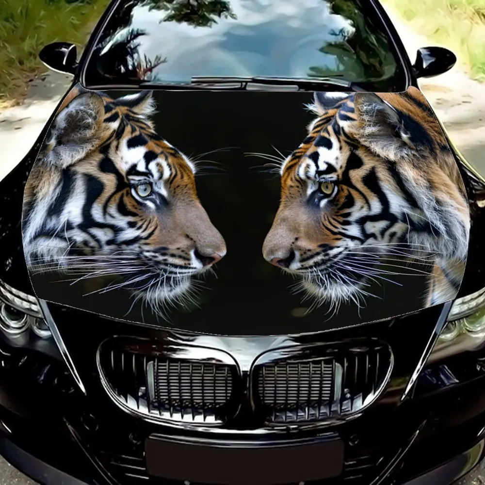 Easy-to-Apply Tiger Car Sticker - DIY Installation, Beginner-Friendly, No Experience Required