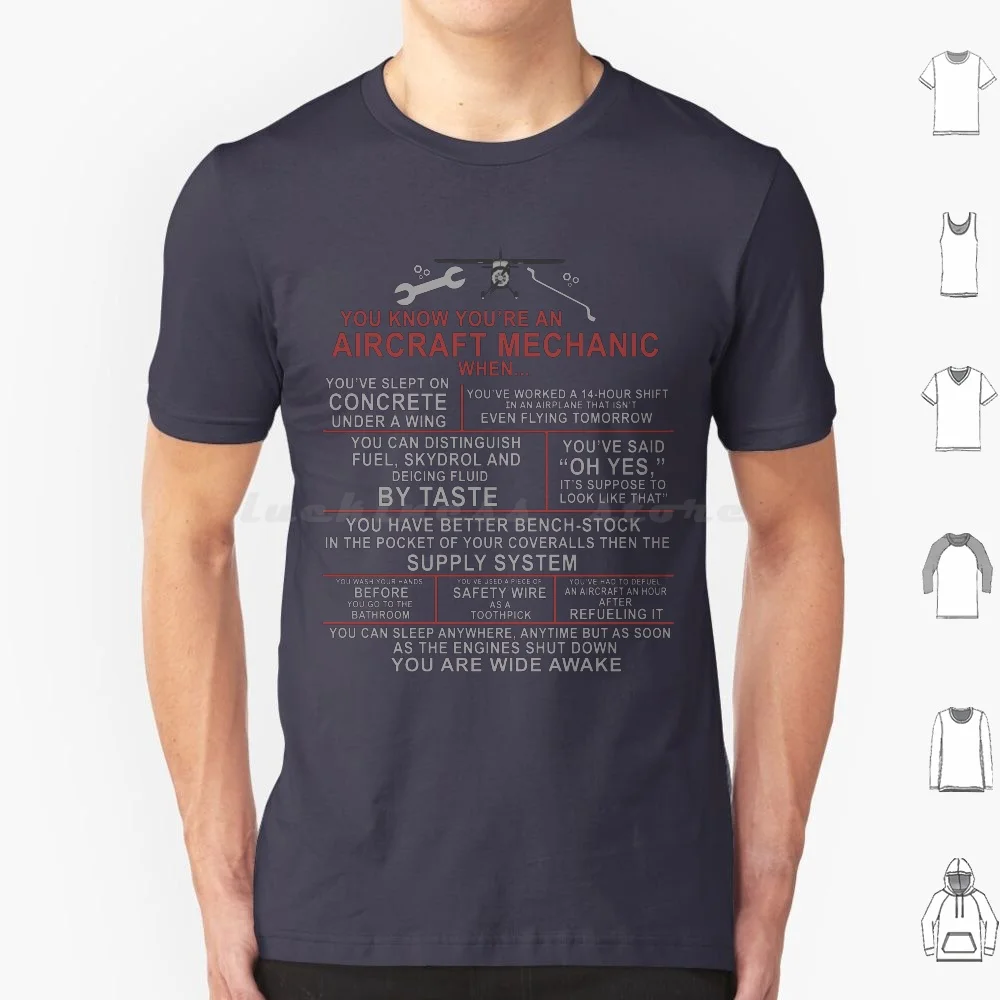 Mechanic Funny A&p Airplane Sayings Design T Shirt 6xl Cotton Cool Tee A P Mechanic Airplane Aviation Avgeek Flying Flight Mech