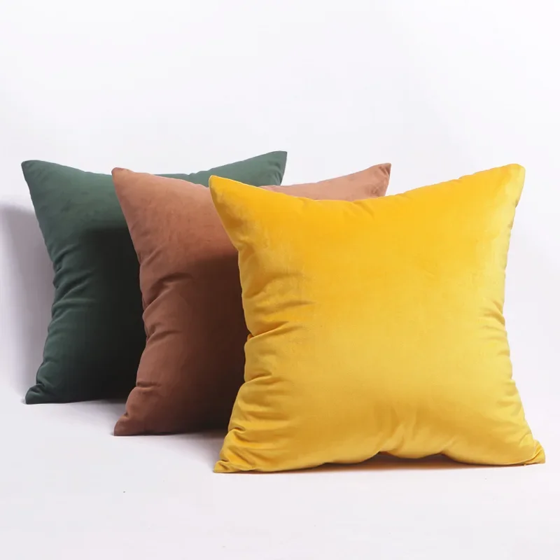 Samt-Kissenbezug Weicher Kissenbezug 45x45 cm Kissenhülle für Wohnzimmer Sofa Dekoration Nordische Heimdekoration Zierkissenbezug