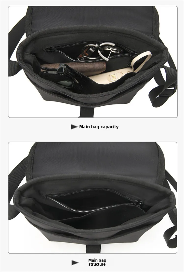 New Simple Men's Single-shoulder Bag, Fashionable and Versatile Crossbody Bag, Water-resistant and Large-capacity Chest Bag