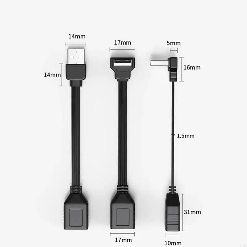 Y88B fleksibel USB 2.0 Pengisian Ekstensi Adaptor Kabel Data untuk Perangkat yang nyaman