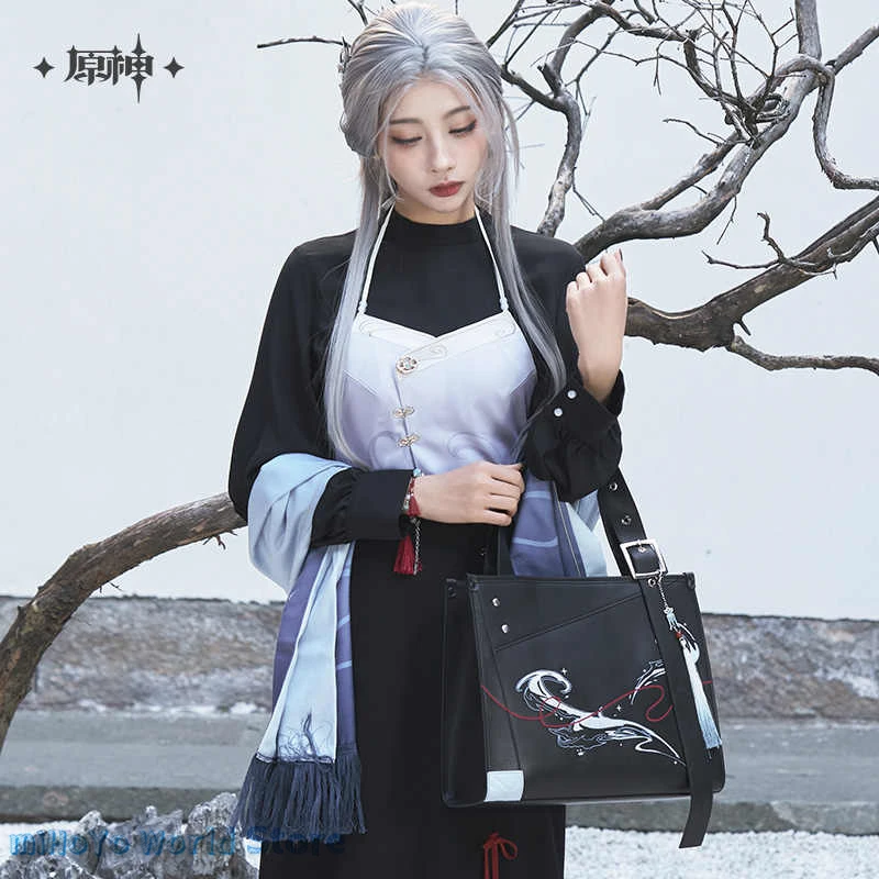 

[Genuine] Shenhe Bag MiHoYo Official Original Genshin Impact Shenhe Theme Impression Bag Doujin Cosplay Tote Bag Birthday Gifts