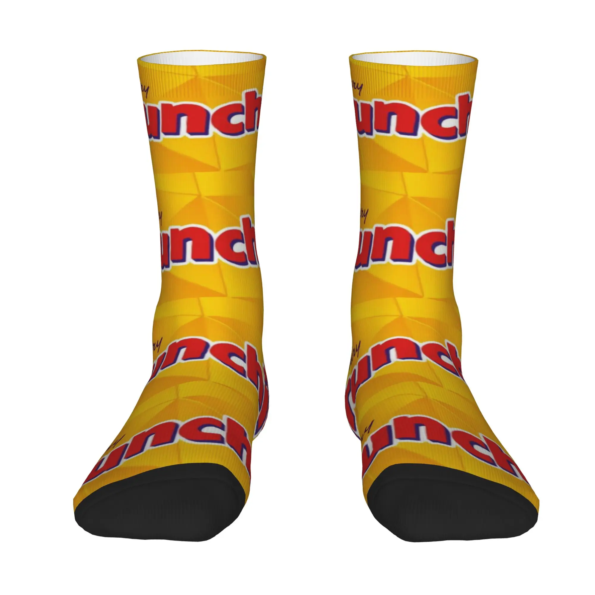 1 Pair Funny Sock Cadbury Purple Hip Hop Seamless Pattern Printed Men Crew Socks Novelty Men's Socks
