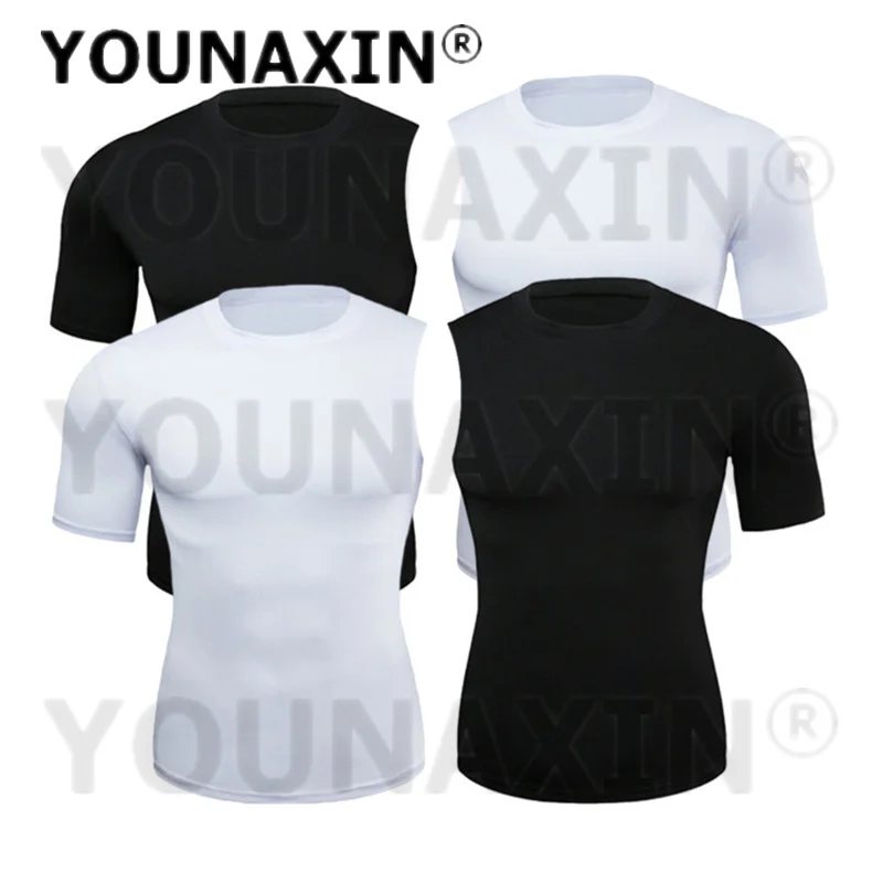 Men's One Arm Short Sleeves T-Shirts Base Layer Basketball Sports Gym Fitness Running Top Outdoor Sportswear S M L XL 2XL 3XL
