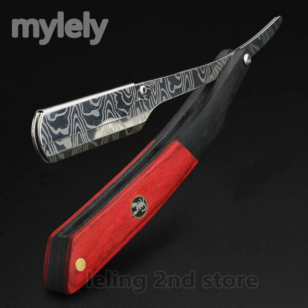 New Barbershop Tools Hair Wood Razor and Blades Men Shaving Barber Antique Folding Shaving Knife Unisex Hair Removal Gift