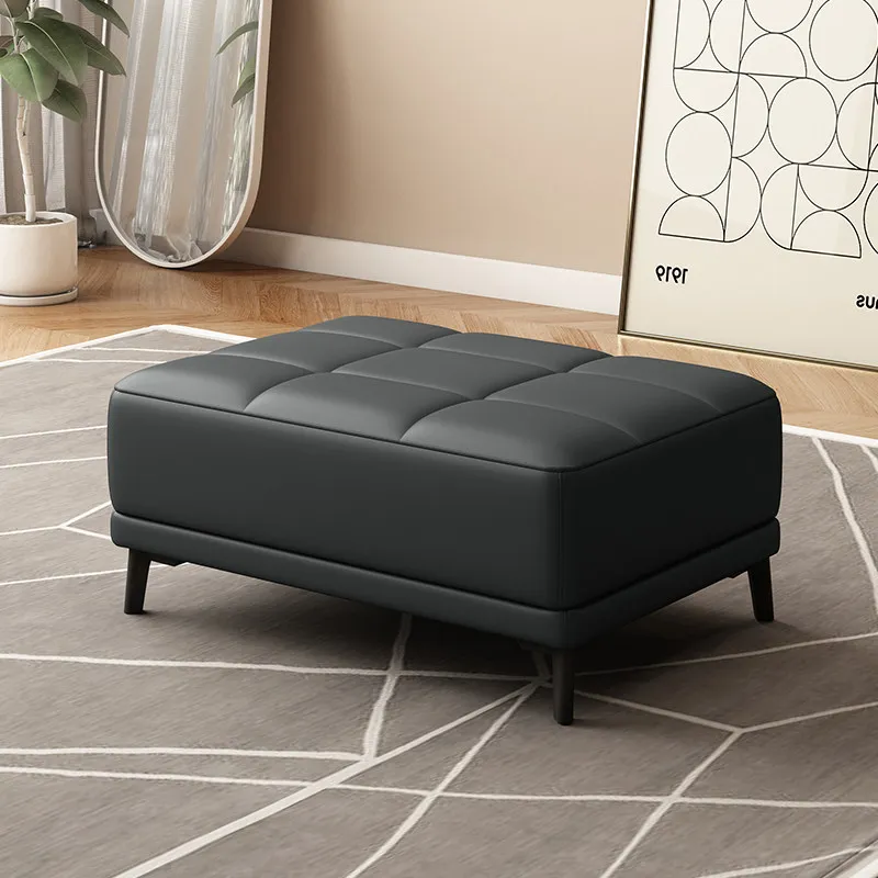 

Европейский кожаный пуф-оттоманка для гостиной, раскладной, с подставкой для ног, легкий люкс