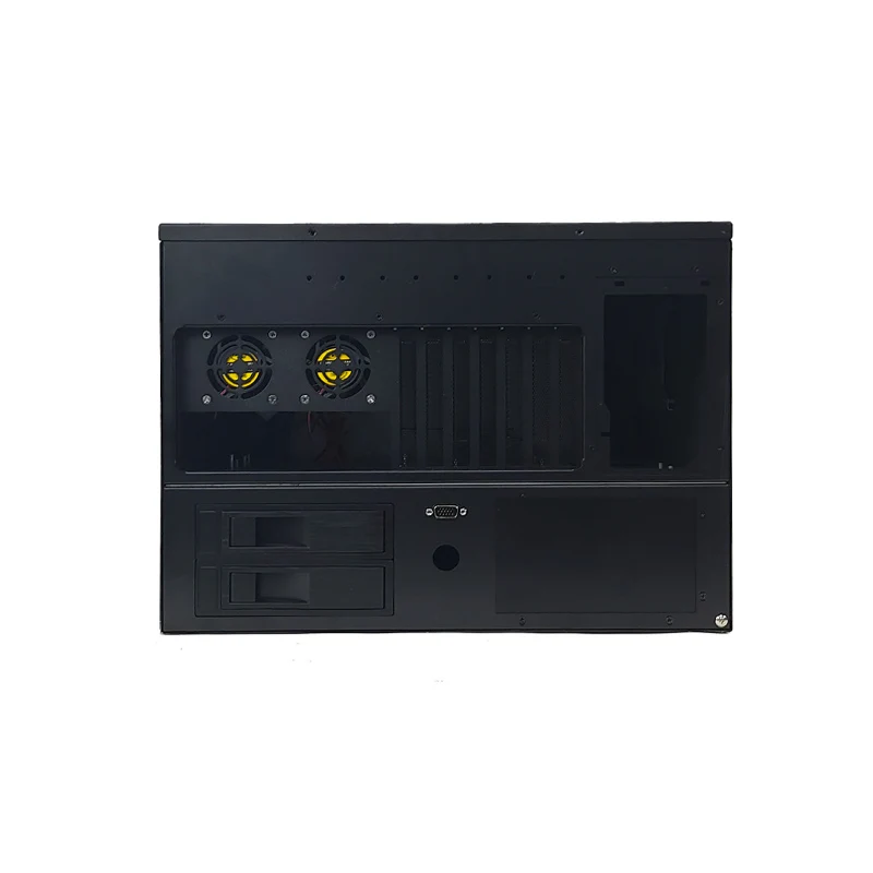 Caja integrada montada en rack de la pantalla táctil 7U con la caja industrial del ordenador del servidor de la pantalla HD de 15 pulgadas