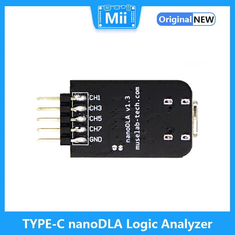 TYPE-C nanoDLA Logic Analyzer ARM FPGA Debugging Tool Protocol Analysis 24MHz SampleRate 8 Channels Open Source Sigrok PulseView