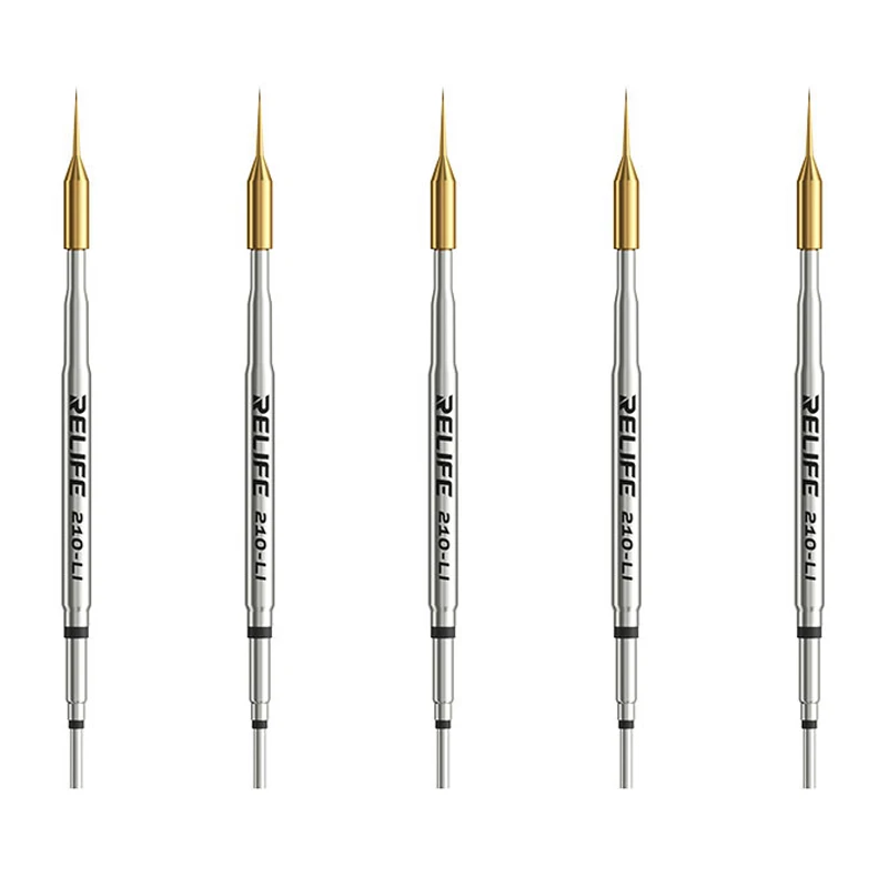 

5PCS RELIFE 210-LI Precision Soldering Tip Suitable 210 Series Welding Table Handle PCB BGA and Phone Motherboard Repair