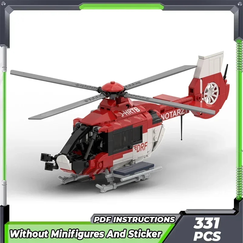 Moc Building Bricks Military Model Airbus H135 Helicopter Technology Modular Blocks Gifts Toys For Children DIY Sets Assembly