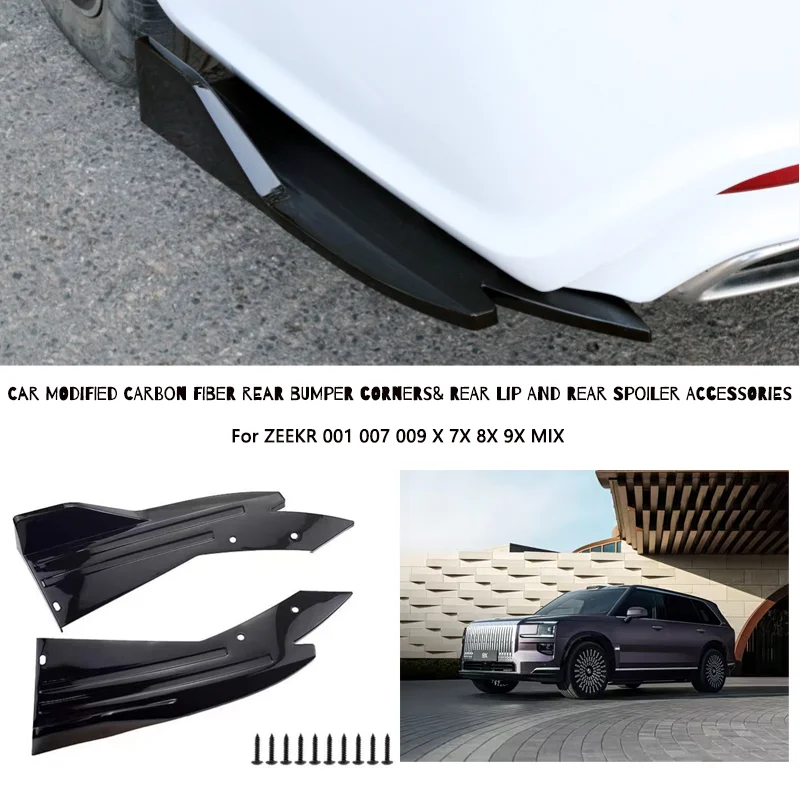 Rear Bumper Lip Diffuser Splitter Canard Protector Front For ZEEKR 001 007 009 X 7X 8X 9X MIX