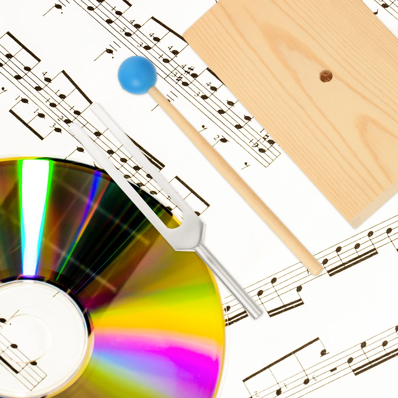 

1Set Tuning Fork Wooden Base Hammer Acoustic Experiment Teaching Instrument Adjustable Pitch Vibration Physical Experiment Tool