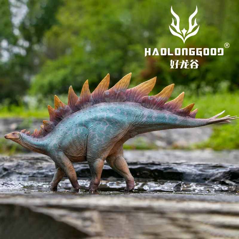 

【In Stock】Haolong Valley Stegosaurus Three Musketeers Jurassic Dinosaur 1/35 Desktop Ornaments Animation Model Toy Collection