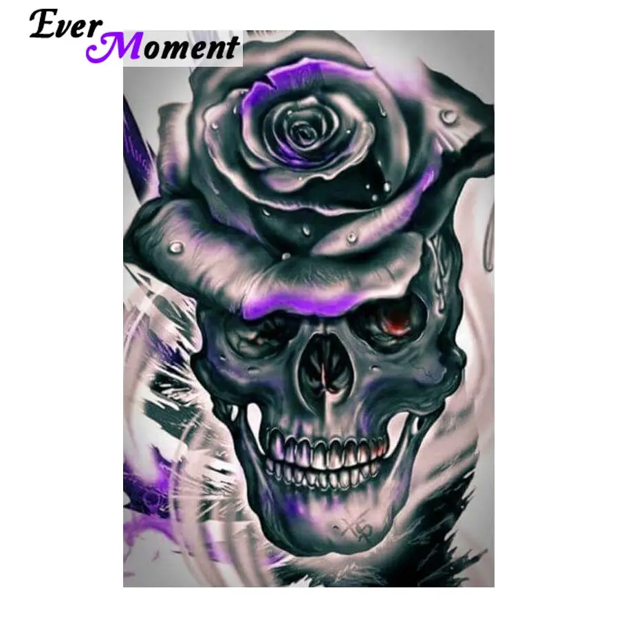 

Ever Moment Diamond Painting Square Round Stones Skull Rose High Quality DIY 5D Diamond Embroidery Mosaic Full Set ASF923