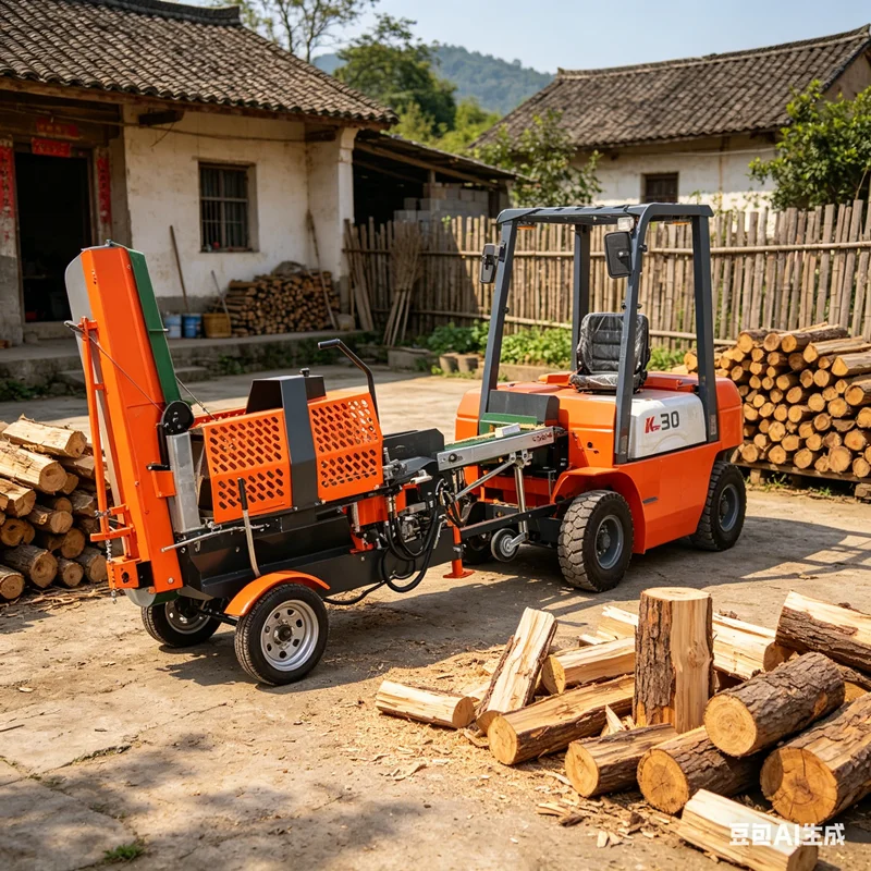 YG Customized 30 Ton Log Splitter Firewood Processor