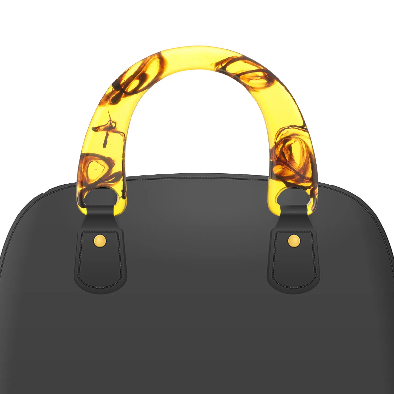 

Resin Bag Handle 1 Piece Smooth Comfortable Plastic Handle for Crochet Bags Purse Making DIY Bag Crafting Replacement Parts